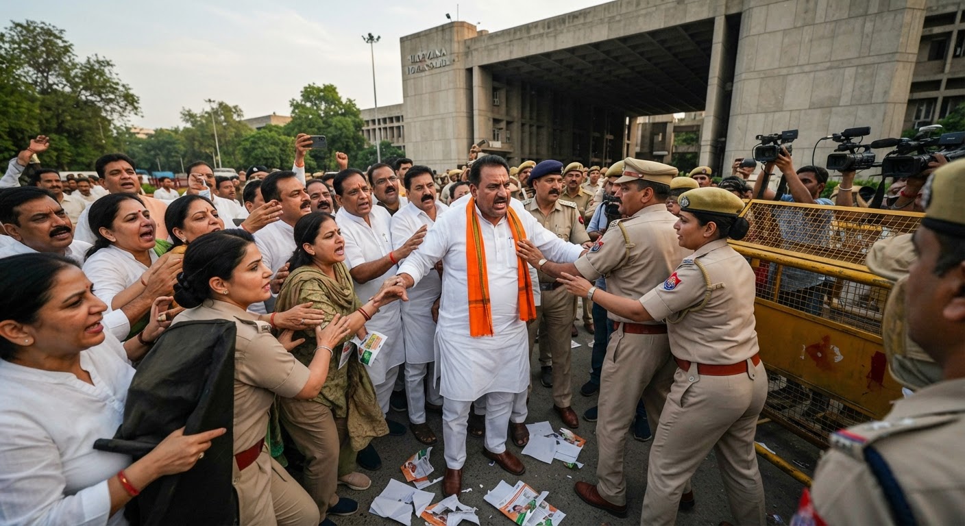 हरियाणा विधानसभा में विधायकों से दुर्व्यवहार के मुद्दे पर राज्यपाल से मिलेगी कांग्रेस