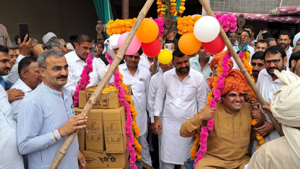 नरवाना में सिहमार खाप के नवनियुक्त प्रधान दिलशेर सिंह का भव्य स्वागत
