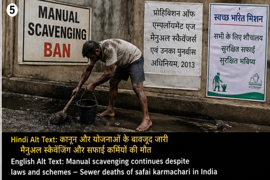 कानून और योजनाओं के बावजूद जारी मैनुअल स्कैवेंजिंग और सफाई कर्मियों की मौत 