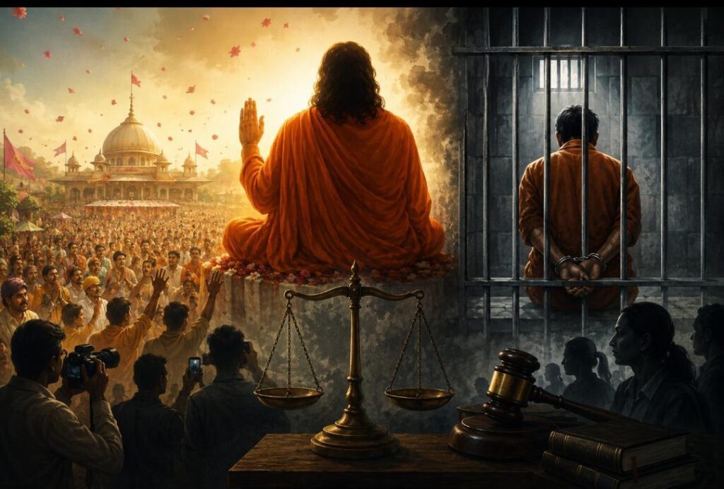 भारतीय कानून हर कैदी को कुछ अधिकार देता है। लेकिन जब किसी प्रभावशाली बाबा की पैरोल सार्वजनिक शक्ति-प्रदर्शन में बदल जाती है,