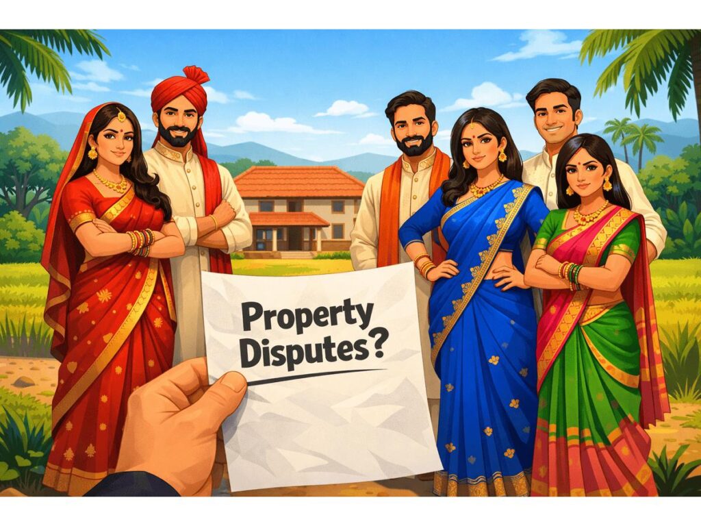 हरियाणा के गांव में संपत्ति विवाद के कारण आपसी तनाव में खड़े परिवार की प्रतीकात्मक तस्वीर। हरियाणा के गांव में संपत्ति विवाद के कारण आपसी तनाव में खड़े परिवार की प्रतीकात्मक तस्वीर।
