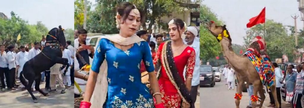 पटौदी में मनोज मोकलवास की ताजपोसी बनी यादगार, जेसीबी से बरसाए फूल ले वाहन में सवार होकर आयोजन की मुख्य अतिथि हेल्थ मिनिस्टर आरती सिंह राव वाहनों के पूरे काफिले के साथ आयोजन स्थल पर पहुंची