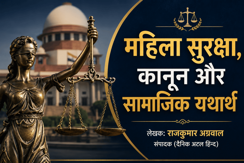 भारत में महिला सुरक्षा और कानून NCRB के आंकड़े, सुप्रीम कोर्ट के फैसले और रसूखदार चेहरों का सच धर्म की आड़, रसूख का दबाव और न्याय में देरी; महिला सुरक्षा पर एक कड़वा