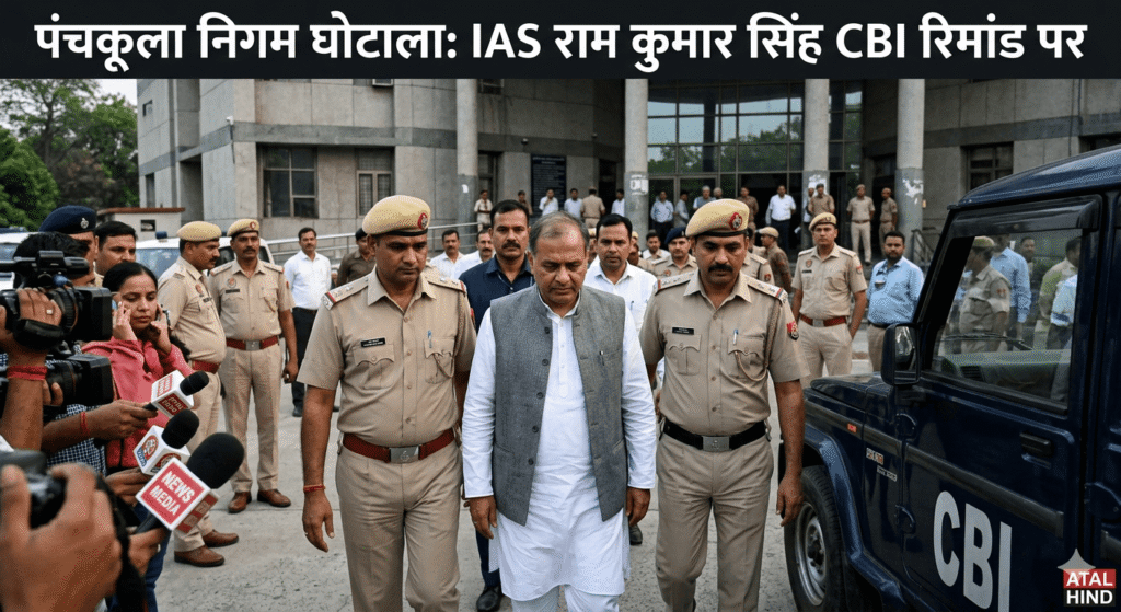 पंचकूला घोटाला: IAS राम कुमार सिंह 3 दिन की CBI रिमांड पर, जानें उनकी संपत्ति का साम्राज्य पंचकूला नगर निगम घोटाले के मामले में सीबीआई की हिरासत में ले जाए जाते आईएएस राम कुमार सिंह का काल्पनिक चित्र