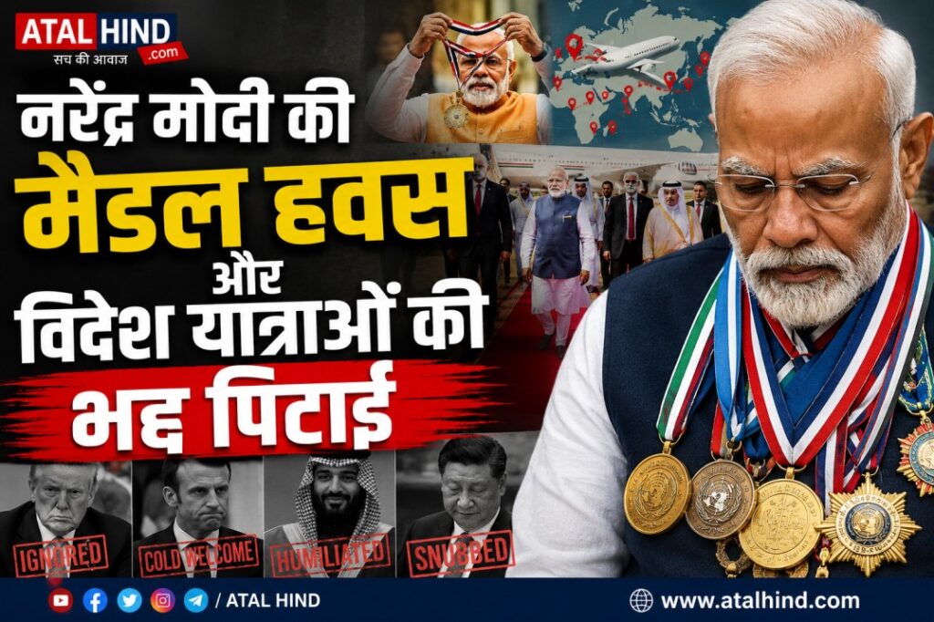 मोदी की मैडल हवस और विदेश यात्राओं की भद्द पिटाई नरेंद्र मोदी की मैडल हवस और विदेश यात्राओं की भद्द पिटाई
