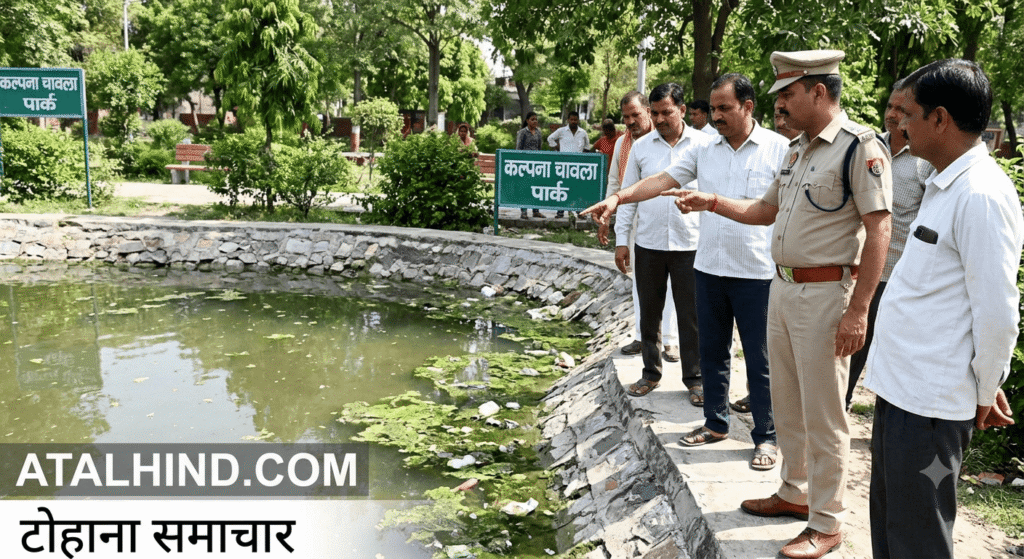 टोहाना: पार्क के तालाब में मिला शव का धड़, सिर-पैर गायब टोहाना स्थित कल्पना चावला पार्क के तालाब में एक अज्ञात शव का धड़ मिलने से हड़कंप मच गया है।