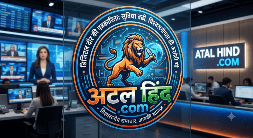 डिजिटल दौर की पत्रकारिता: सुविधा बढ़ी, विश्वसनीयता की कसौटी भी AtalHind.com डिजिटल दौर की पत्रकारिता पर विशेष संपादकीय लोगो इमेज