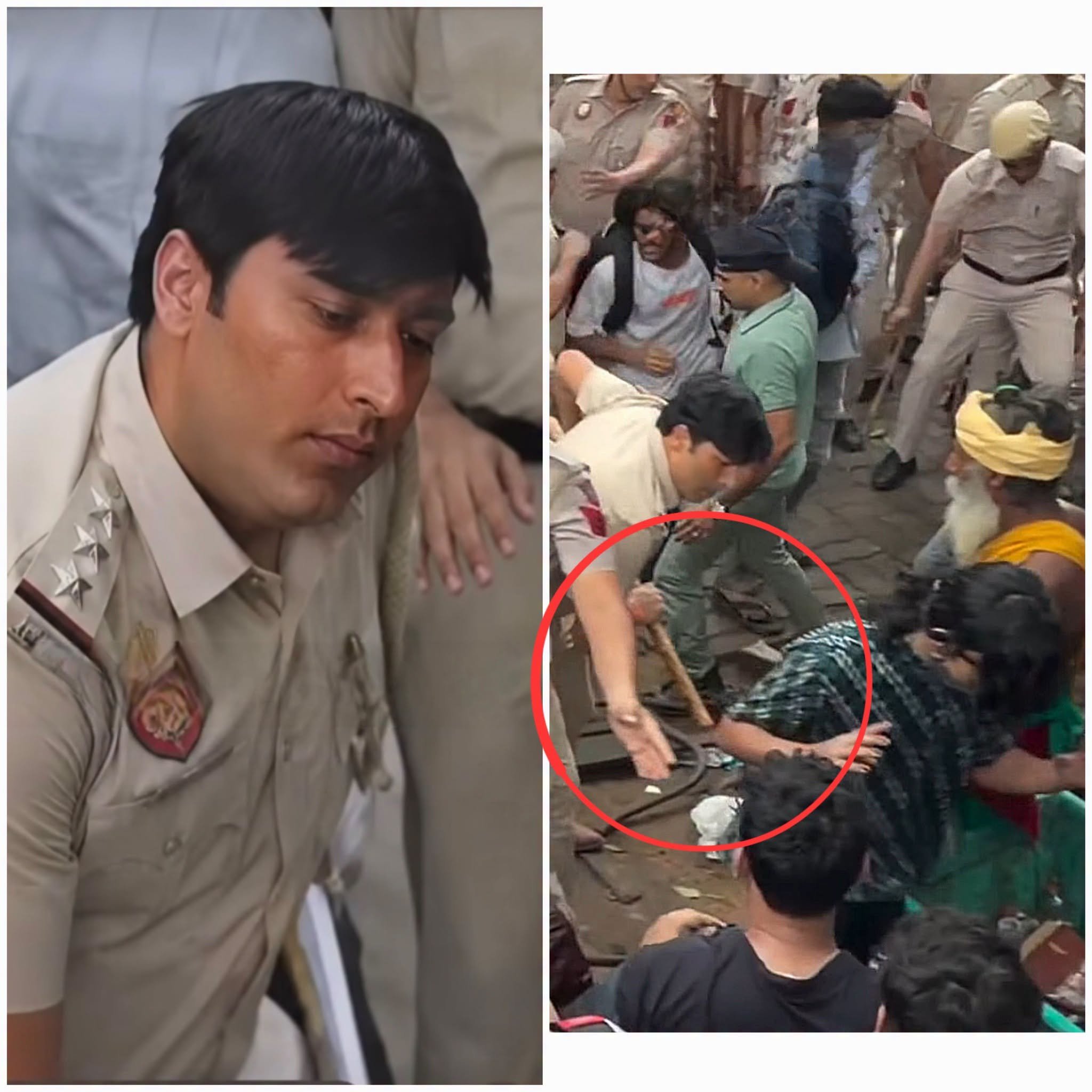 गौर से देखो थ्री स्टार पुलिस अधिकारी को..ये वही है जिसने जंतर मंतर प्रोटेस्ट में छात्रा के पीछे डंडा घुसाने की शर्मनाक हरकत की जो कमरे में कैद हो गई.. सोचो इस प्रोटेस्ट में इसके घर की बहन बेटी होती तो क्या उसके साथ यह लोग ऐसा ही बर्ताव करते.. सच तो ये है.. कि ये संघी मानसिकता के लोग हैं वर्दी की आड़ में अपने कुकर्म को बेहतर तरीके से अंजाम देते हैं.. सूत्रों के मुताबिक.. इसका नाम नवीन राठी है और यह दिल्ली पुलिस का अधिकारी है.. क्या महिला आयोग और मानव अधिकार आयोग इस घटना पर संज्ञान लेकर इस नीच अधिकारी पर कार्रवाई करेंगे..?