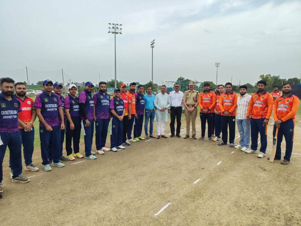 गुरुग्राम पुलिस और वकीलों ने क्रिकेट के जरिए दिया नशे के खिलाफ संदेश, रुग्राम पुलिस और गुरुग्राम बार के एडवोकेट्स की अपनी तरह की पहल