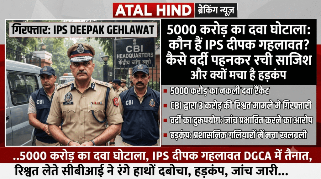5000 करोड़ का दवा घोटाला: कौन हैं IPS दीपक गहलावत? कैसे सीबीआई ने रंगे हाथों पकड़ा?