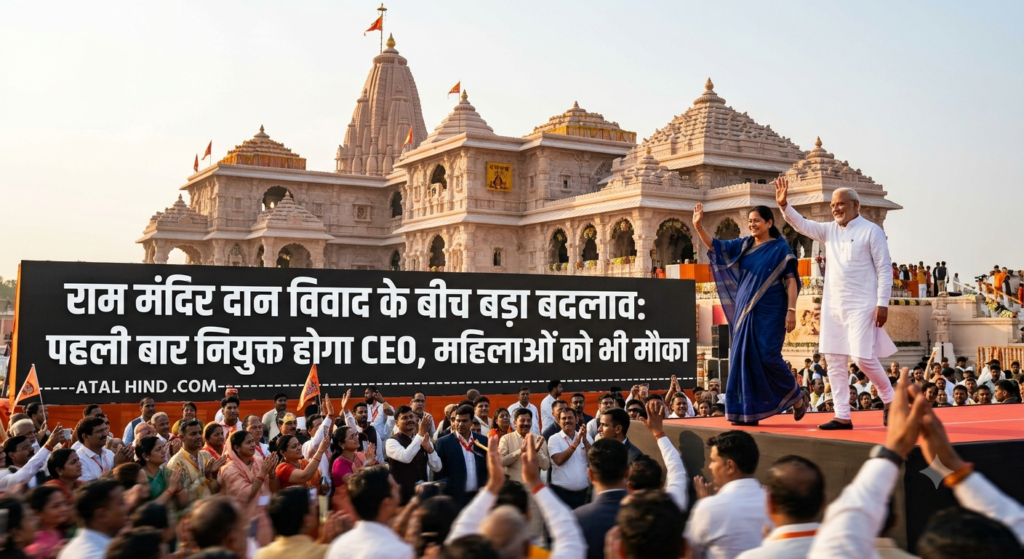 Ayodhya Ram Mandir Trust में पहली बार महिला बन सकती हैं CEO, 30 दिनों में होगा फैसला राम मंदिर दान विवाद के बीच बड़ा बदलाव: पहली बार नियुक्त होगा CEO, महिलाओं को भी मौका