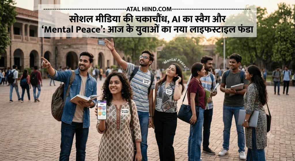 सोशल मीडिया की चकाचौंध, AI का स्वैग और 'Mental Peace': आज के युवाओं का नया लाइफस्टाइल फंडा सोशल मीडिया की चकाचौंध, AI का स्वैग और 'Mental Peace': आज के युवाओं का नया लाइफस्टाइल फंडा