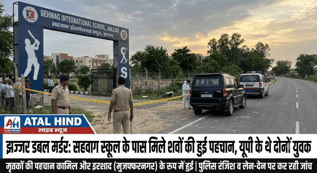 झज्जर डबल मर्डर: सहवाग स्कूल के पास मिले शवों की हुई पहचान, यूपी के थे दोनों युवक झज्जर डबल मर्डर सहवाग स्कूल के पास मिले शवों की हुई पहचान, यूपी के थे दोनों युवक
