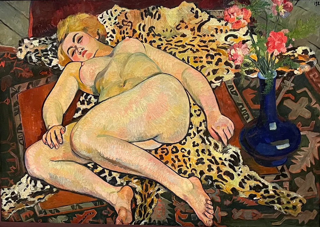 Nude Seated On A Bed by Suzanne Valadon