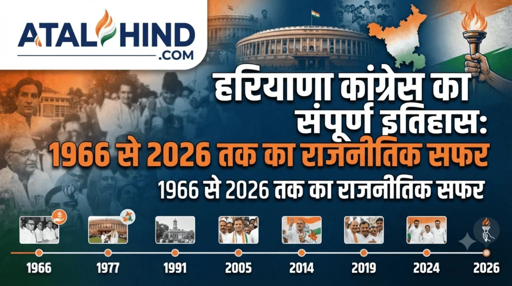हरियाणा कांग्रेस कभी सत्ता का सूरज थी पार्टी आज वापसी के लिए क्यों कर रही संघर्ष? हरियाणा कांग्रेस का सफर: सत्ता के स्वर्णकाल से संघर्ष के दौर तक