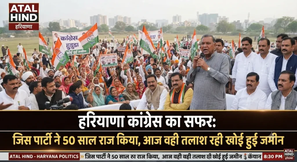 हरियाणा कांग्रेस का सफर जिस पार्टी ने 50 साल राज किया, आज वही तलाश रही खोई हुई जमीन हरियाणा कांग्रेस का सफर जिस पार्टी ने 50 साल राज किया, आज वही तलाश रही खोई हुई जमीन