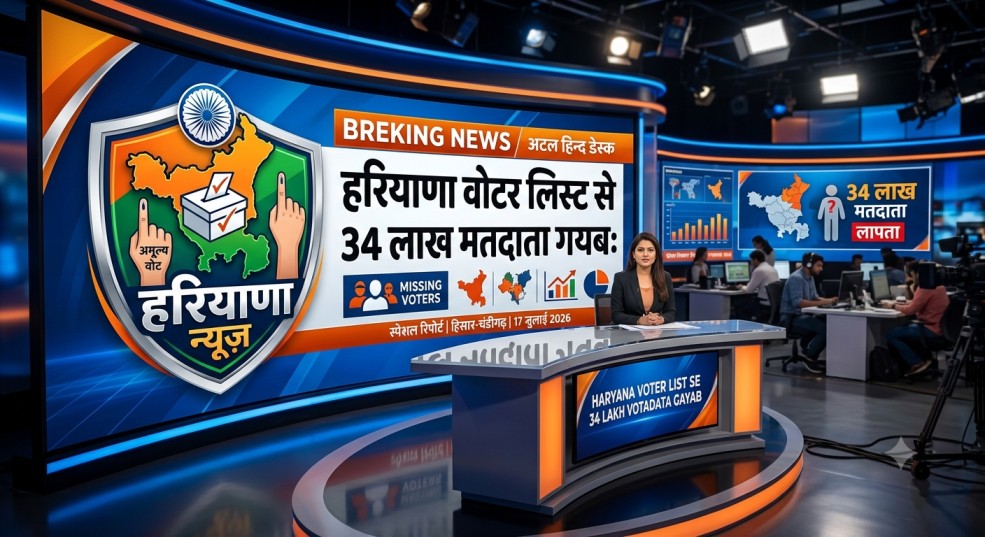 हरियाणा वोटर लिस्ट से 34 लाख मतदाता गायब: गुरुग्राम में सबसे ज्यादा काम पेंडिंग, चुनाव आयोग ने 24 जुलाई तक बढ़ाई तारीख हरियाणा वोटर लिस्ट से 34 लाख मतदाता गायब