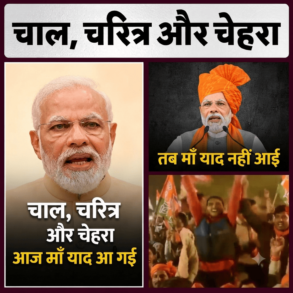 नरेंद्र मोदी की चाल, चरित्र और चेहरा: वायरल वीडियो ने बढ़ाई सियासी सरगर्मी नरेंद्र मोदी के बयानों और पुराने वीडियो की तुलना पर छिड़ी सियासी जंग